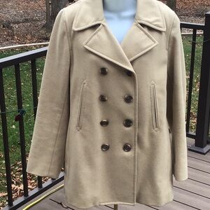 J.Crew Beige 3/4 Peacoat